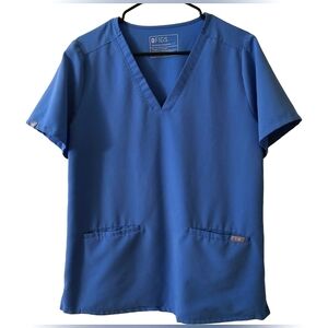 Figs Technical Casma Scrub Top Ceil Blue L